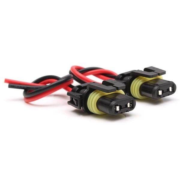 2Pcs H10 9145 Female Harness Plug Fog/Head Light DRL Connector Adapter Socket