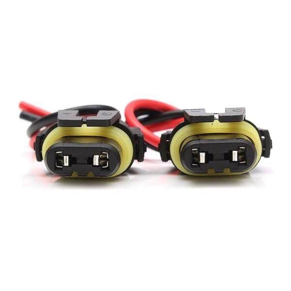 2Pcs H10 9145 Female Harness Plug Fog/Head Light DRL Connector Adapter Socket