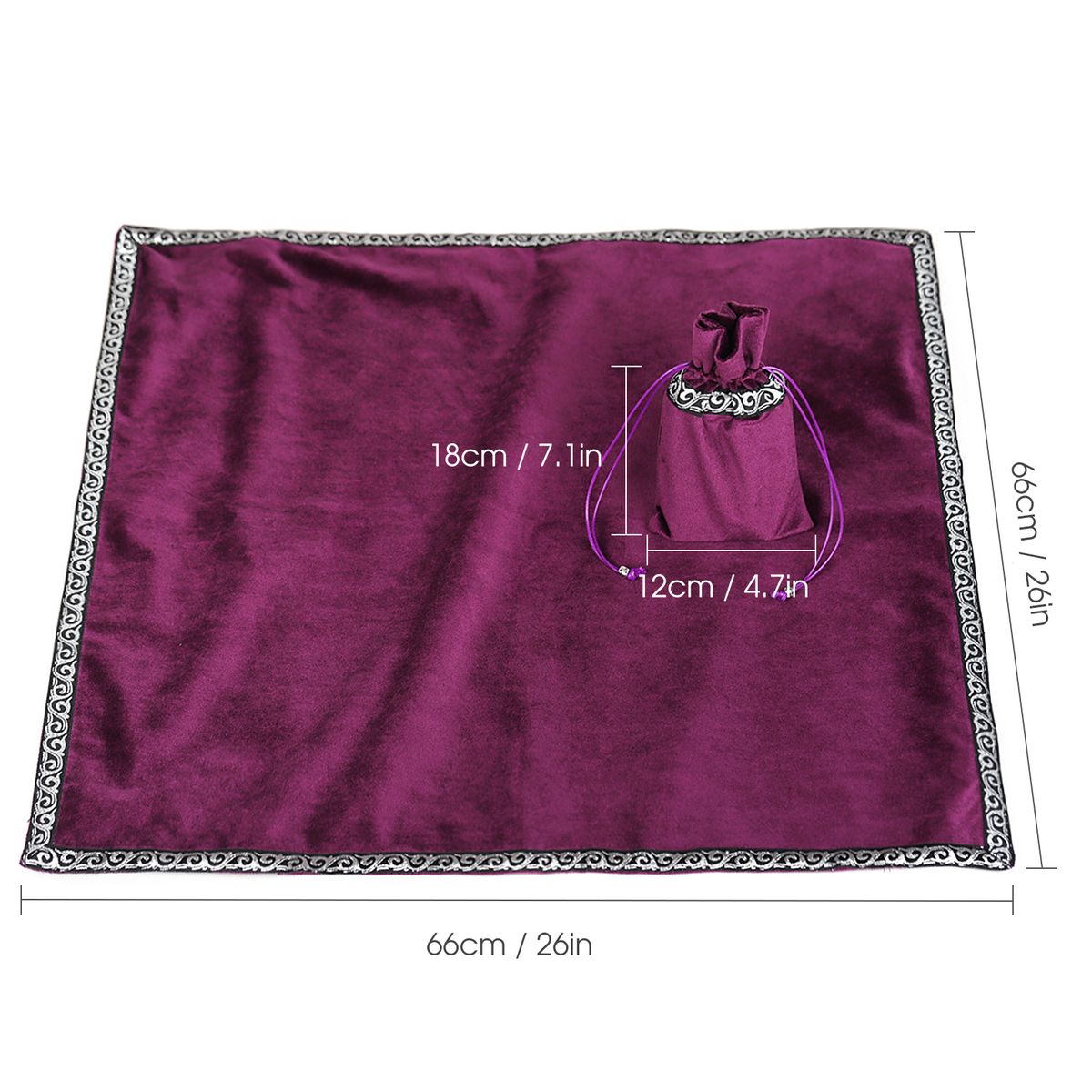 Portable Altar Tarot Table Cloth Anti-Slip Velvet Tarot