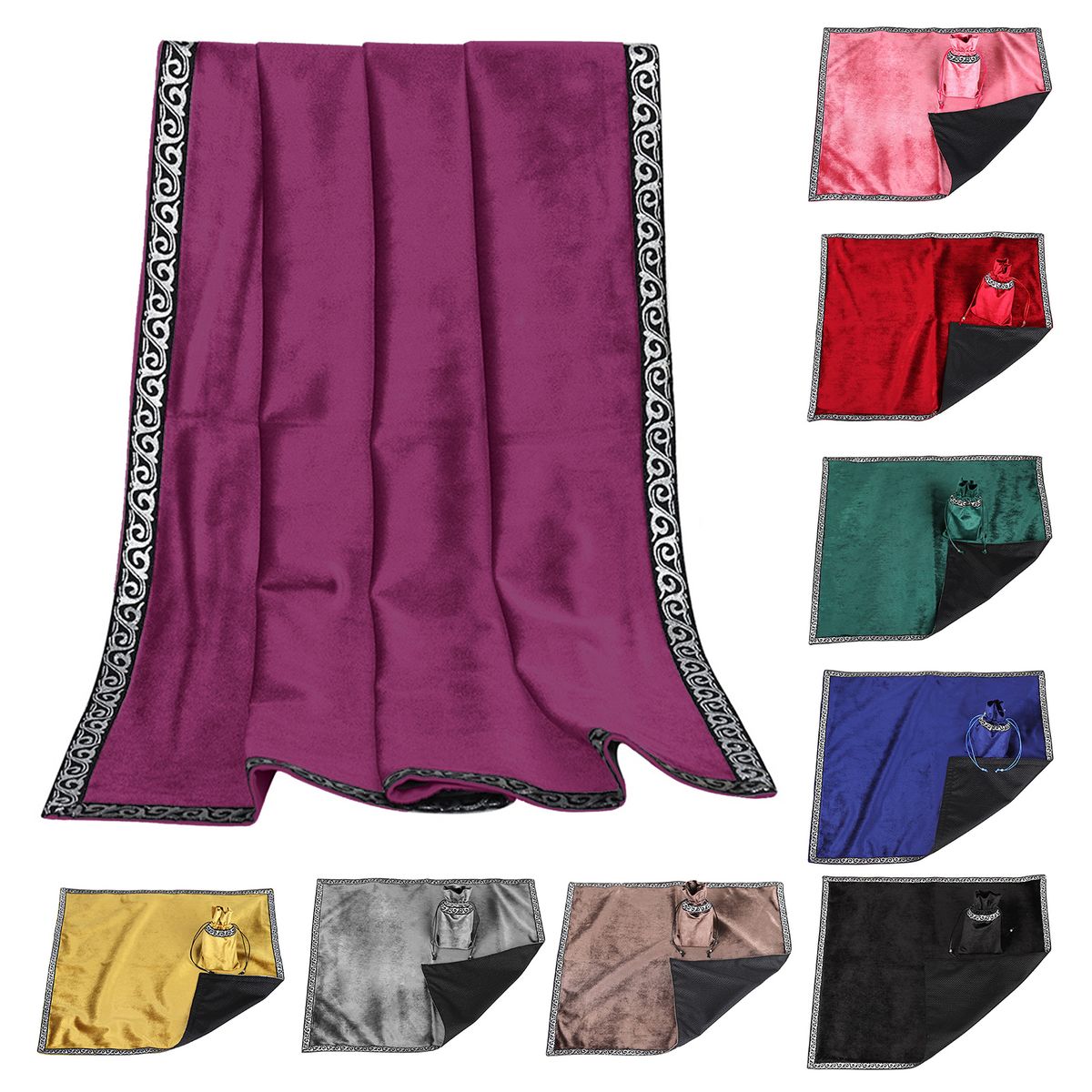Portable Altar Tarot Table Cloth Anti-Slip Velvet Tarot