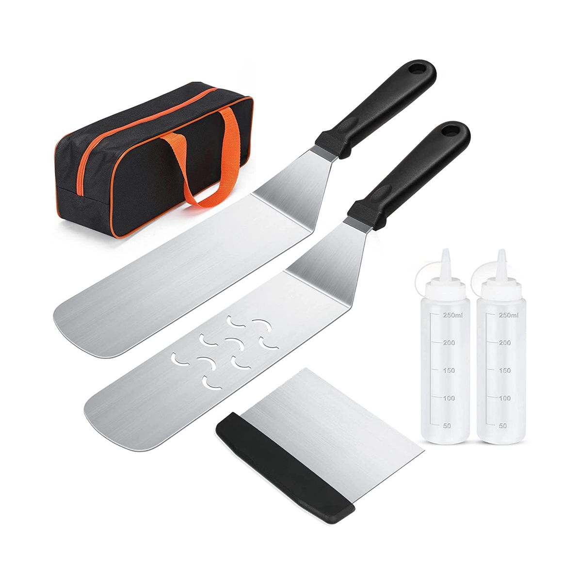 Black Griddle Accessories KitFlat Top Accessories Set for Black and with Spatula & Carry Bag