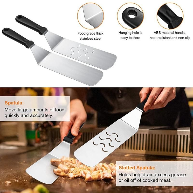Black Griddle Accessories KitFlat Top Accessories Set for Black and with Spatula & Carry Bag