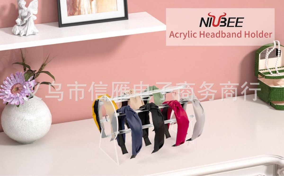 Simple transparent acrylic hair band storage rack hair hoop bracelet display rack hairpin hair ring finishing display rack transparent