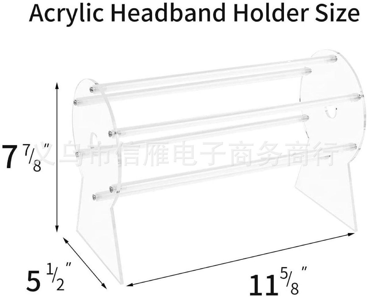 Simple transparent acrylic hair band storage rack hair hoop bracelet display rack hairpin hair ring finishing display rack transparent