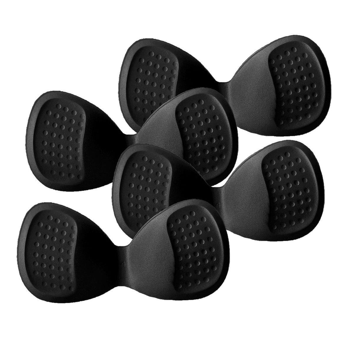 4x Backless Bra Pads Inserts Push Up Bikini Breathable Cups Black