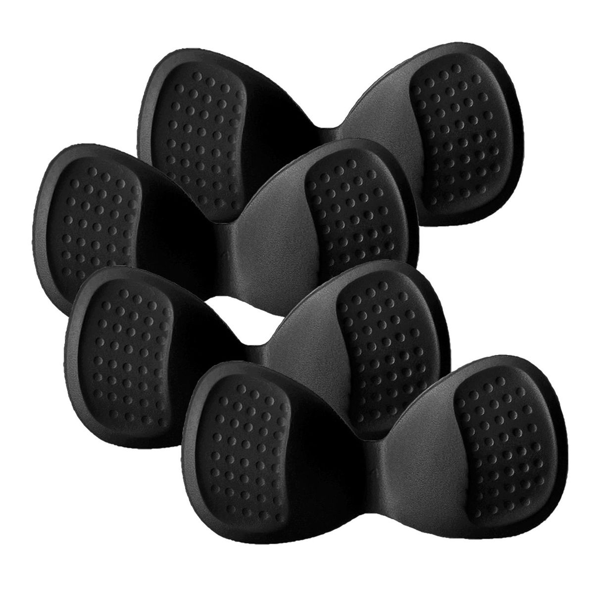 4x Backless Bra Pads Inserts Push Up Bikini Breathable Cups Black