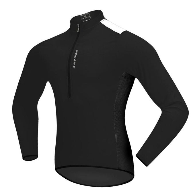 Profession Bicycle Long Sleeve Jersey Top Water Resistant Black XXXL