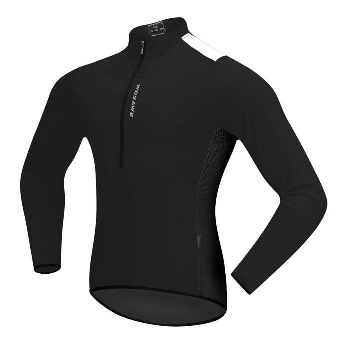 Profession Bicycle Long Sleeve Jersey Top Water Resistant Black XXXL