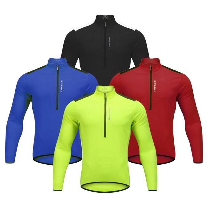 Profession Bicycle Long Sleeve Jersey Top Water Resistant Black XXXL