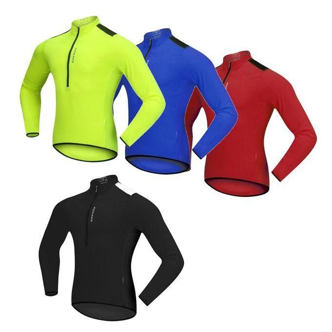 Profession Bicycle Long Sleeve Jersey Top Water Resistant Black XXXL