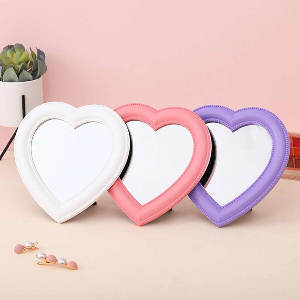 Desktop Decorative Heart-shaped Mirror Beauty Mirror