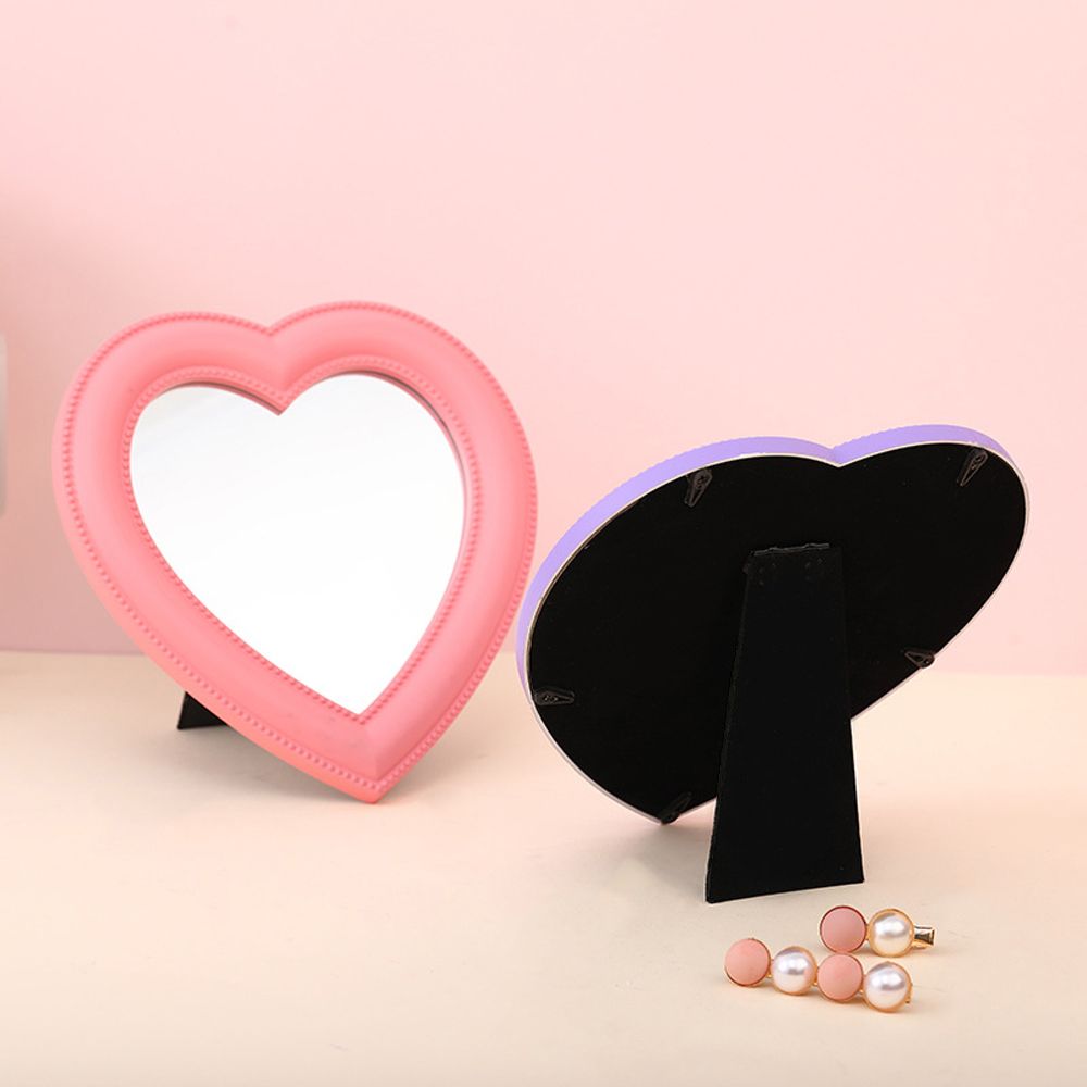 Desktop Decorative Heart-shaped Mirror Beauty Mirror