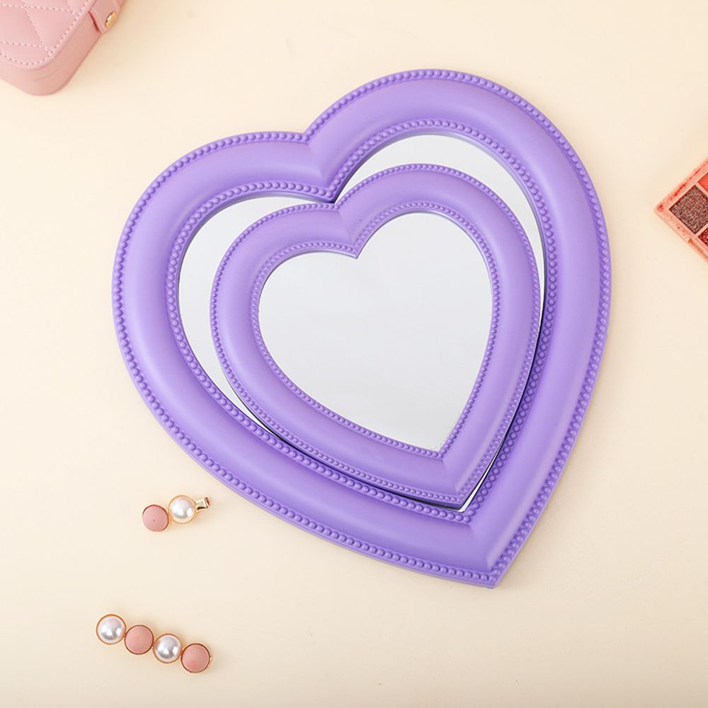 Desktop Decorative Heart-shaped Mirror Beauty Mirror
