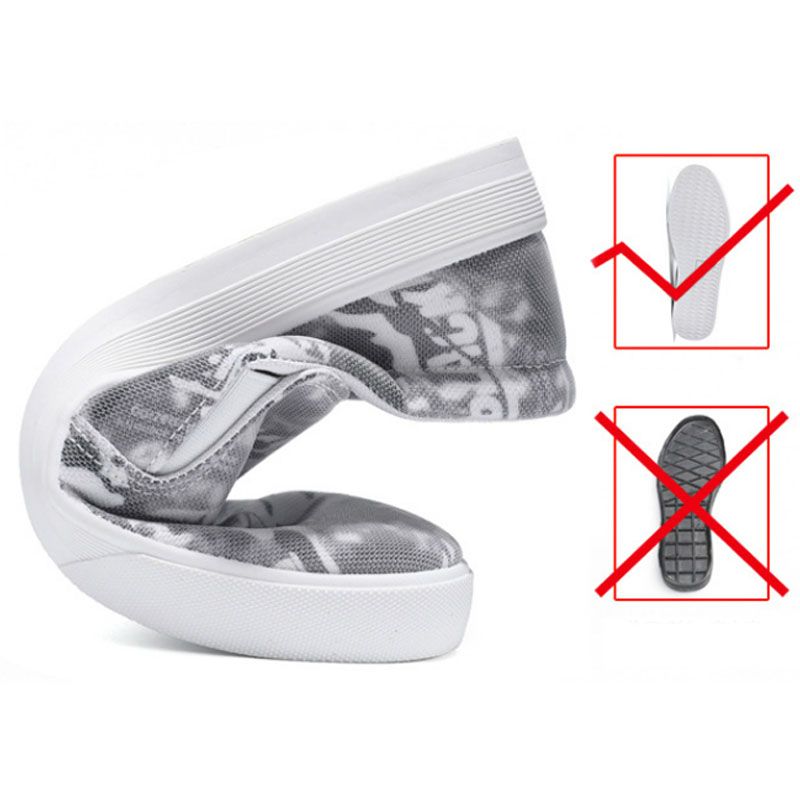 Casual Canvas Slip On Loafers Breathable Flat Shoes For Men