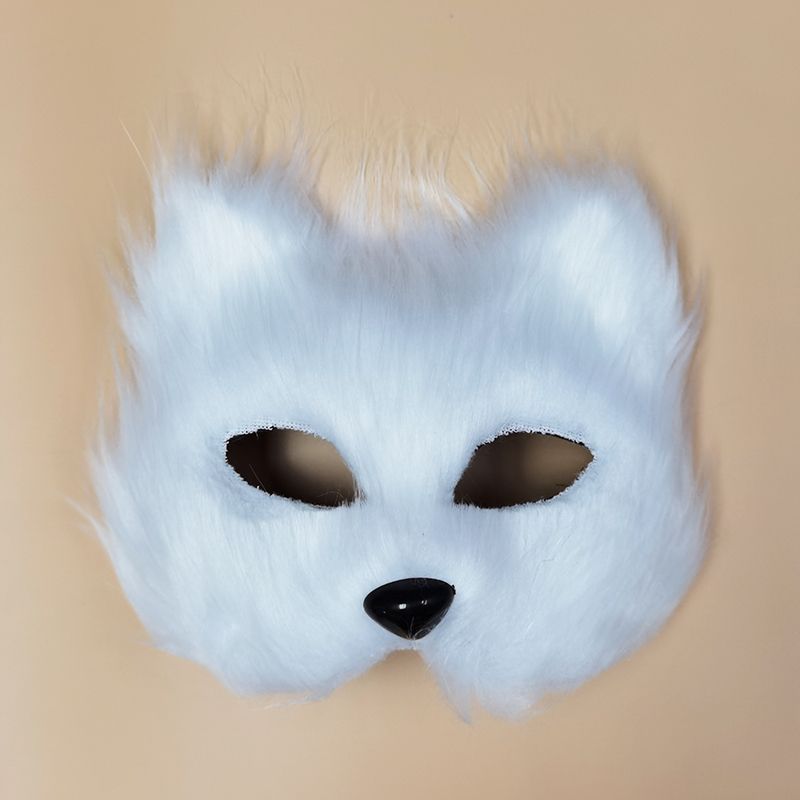 Furry Fox Masks Half Face Eye Mask Cosplay Props Halloween