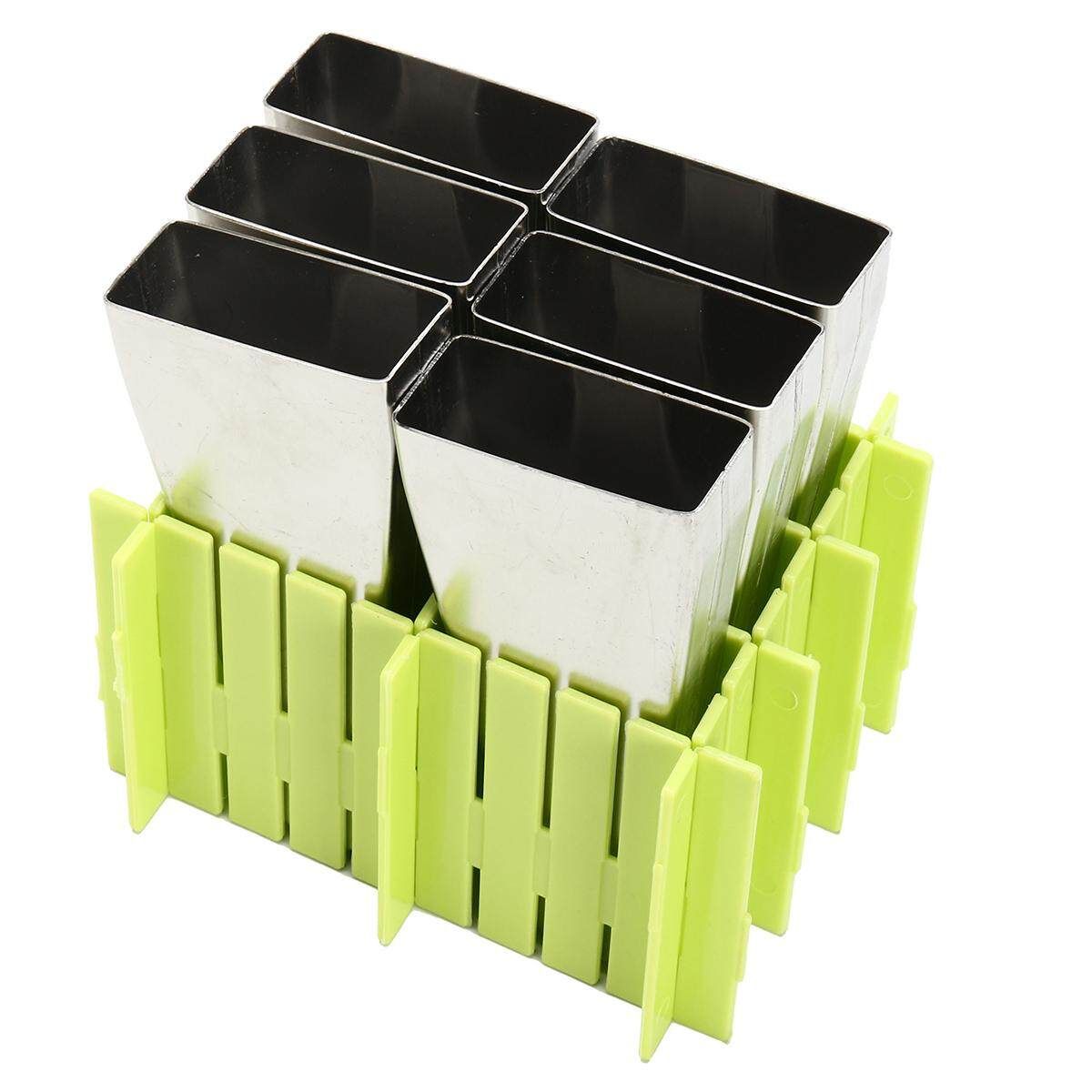 6 Mould Stainless Steel Mold Ice Lolly Popsicle Ice Holder Commercial 6 Watermelon Cups   Plastic Shelf