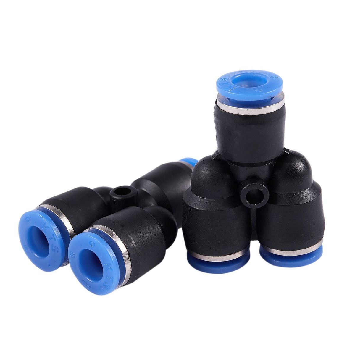 6 mm to 6 mm Y Shaped Push In Connector Compressed Air Fittings, 2 pcs