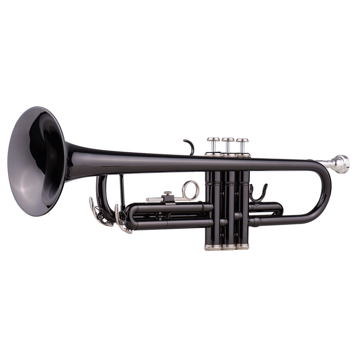 Brass Plated Black Bb Trumpet Set For Beginner Student With