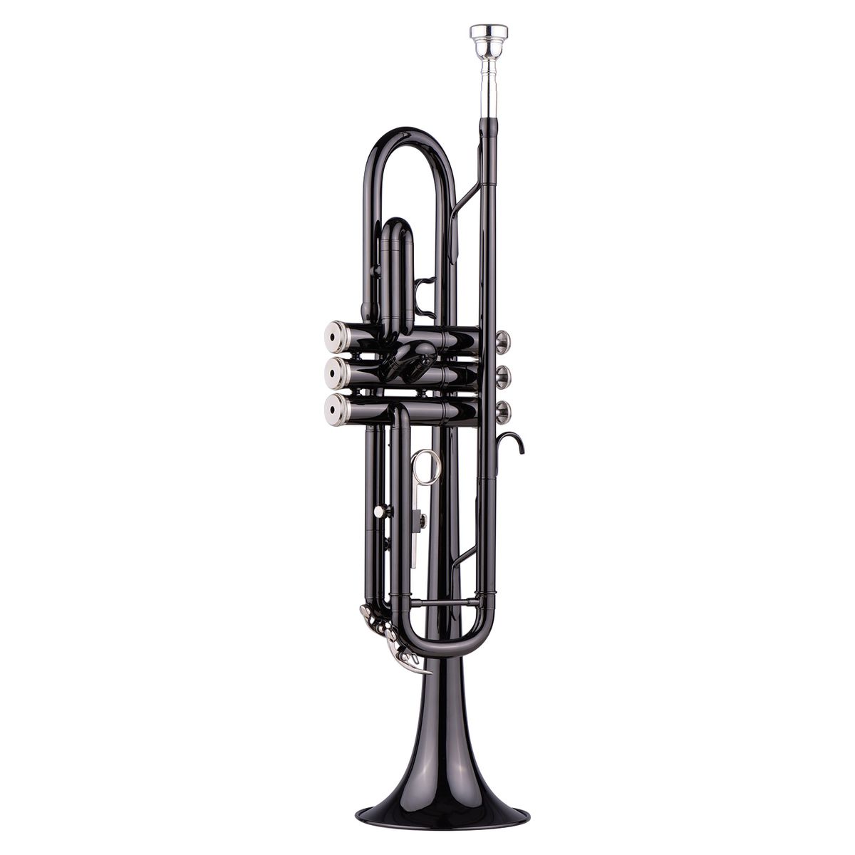 Brass Plated Black Bb Trumpet Set For Beginner Student With