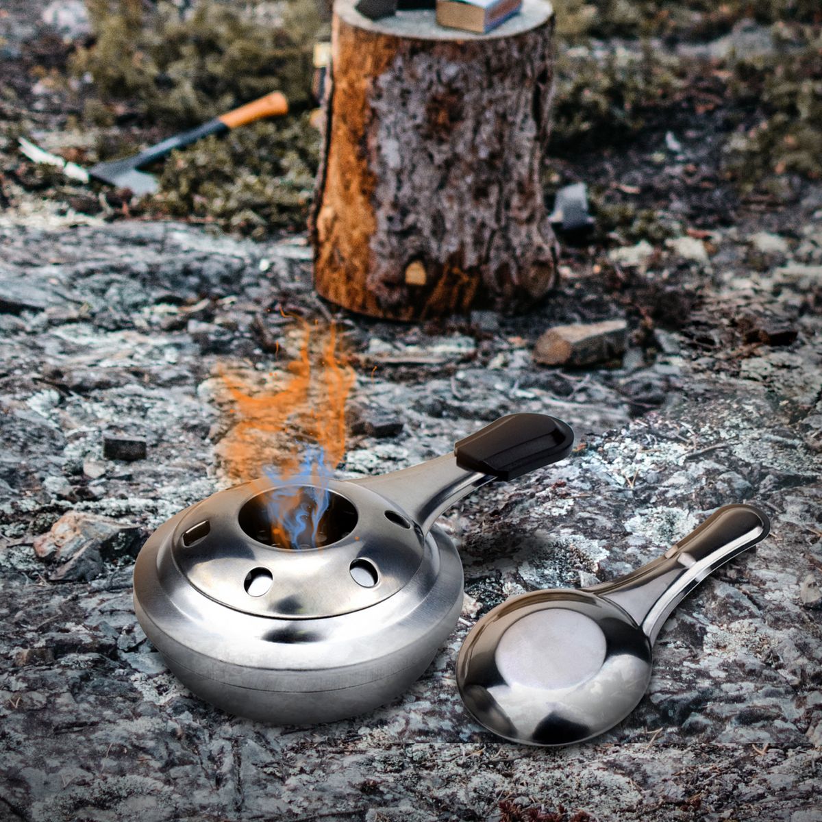 2PCS Frame Adjustable Mini Furnace Stainless Steel Burner