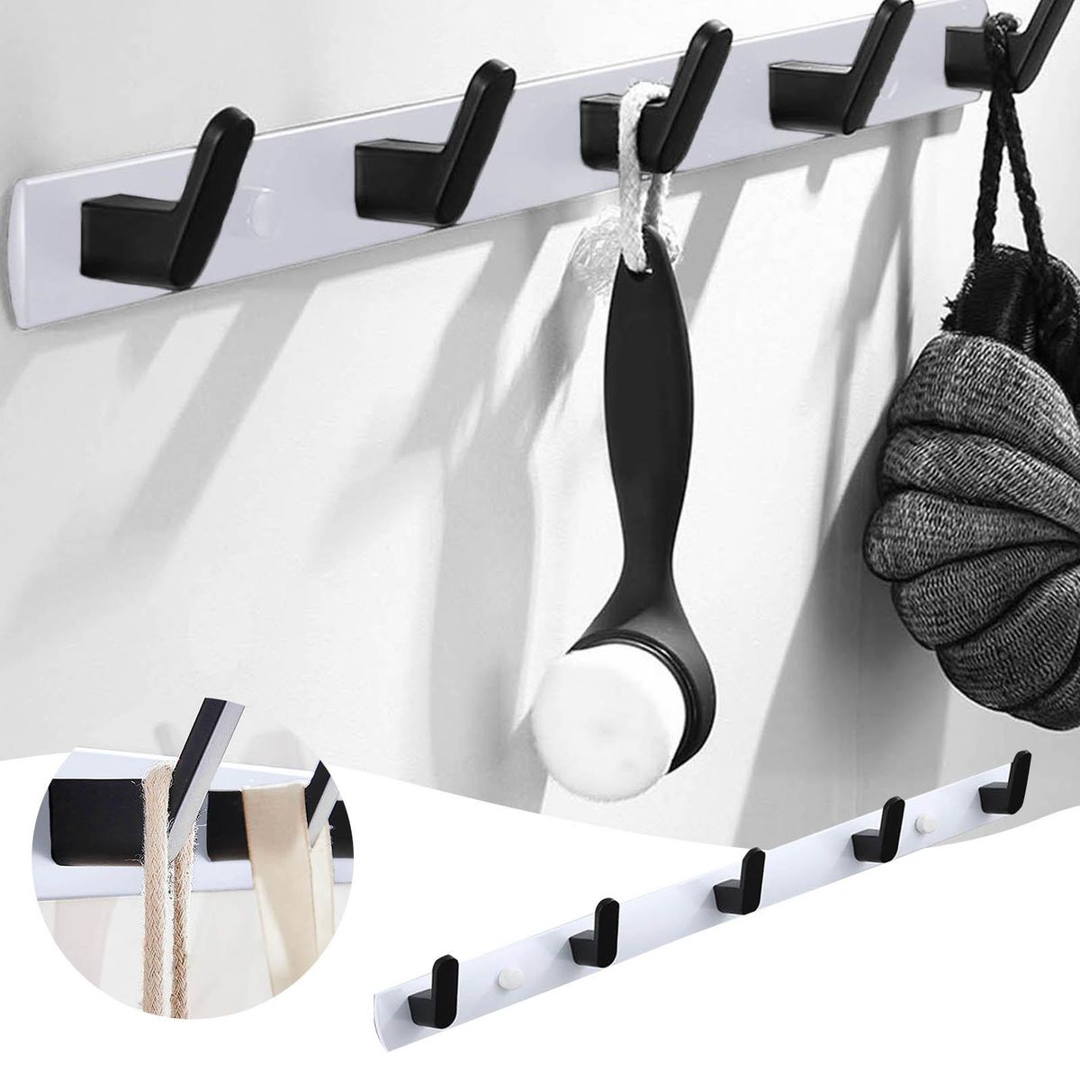 Clothes And Hat Hook Wall Mounted Towel Hook Clothes Hook Bathroom Hardware Hat Hook Kitchen Simple Human Large Dish Drying Rack