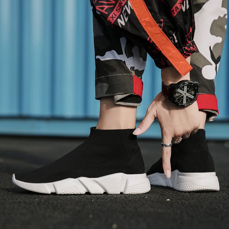 Hot Sale Ladies Sock Shoes-Black