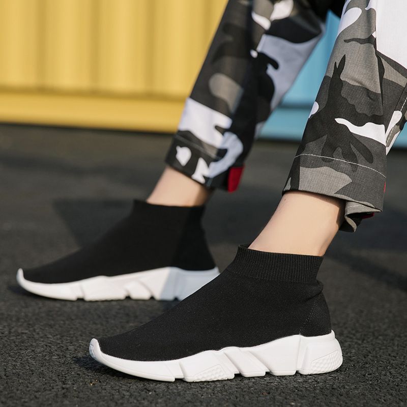 Hot Sale Ladies Sock Shoes-Black