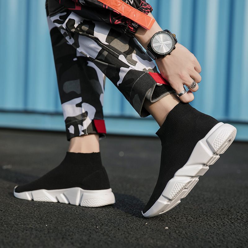 Hot Sale Ladies Sock Shoes-Black