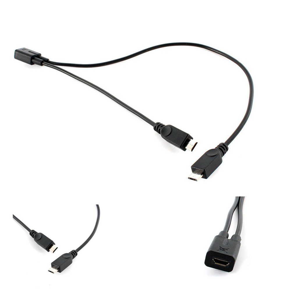 0.3MUSB 3.0 Female To Dual USB Male Extra Power Data Y Extension Splitter