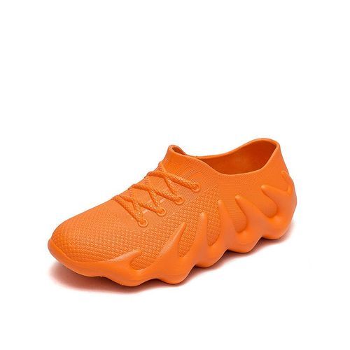 Rain Shoes Women's Short Rubber Shoes Fashion Wear Non-slip Waterproof Orange