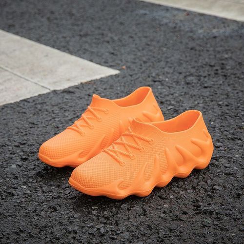 Rain Shoes Women's Short Rubber Shoes Fashion Wear Non-slip Waterproof Orange