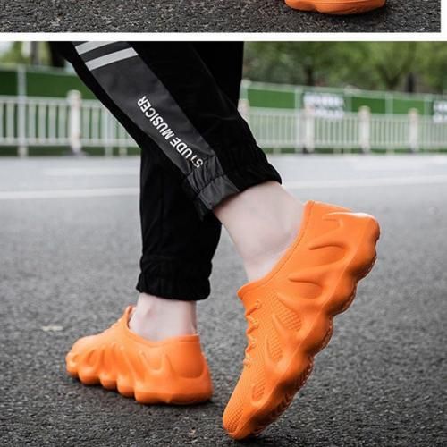Rain Shoes Women's Short Rubber Shoes Fashion Wear Non-slip Waterproof Orange