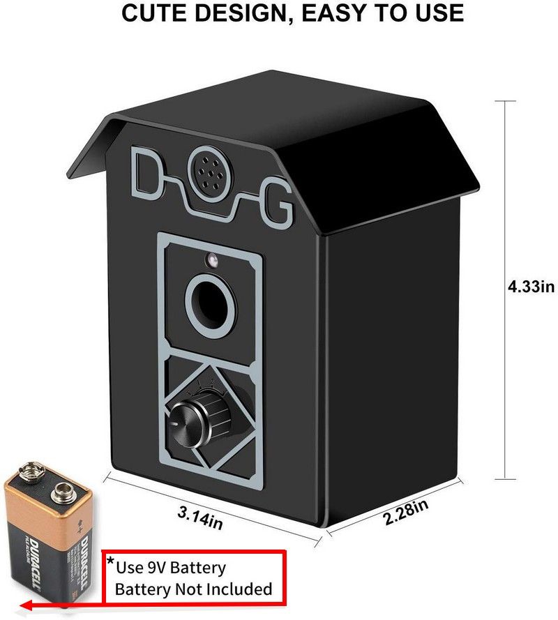 Pet Ultrasonic Bark Stopper Dog Bark Control 50 FT Range Stop Barking Anti-Bark Device Safe For All Dogs Indoor Outdoor Use
