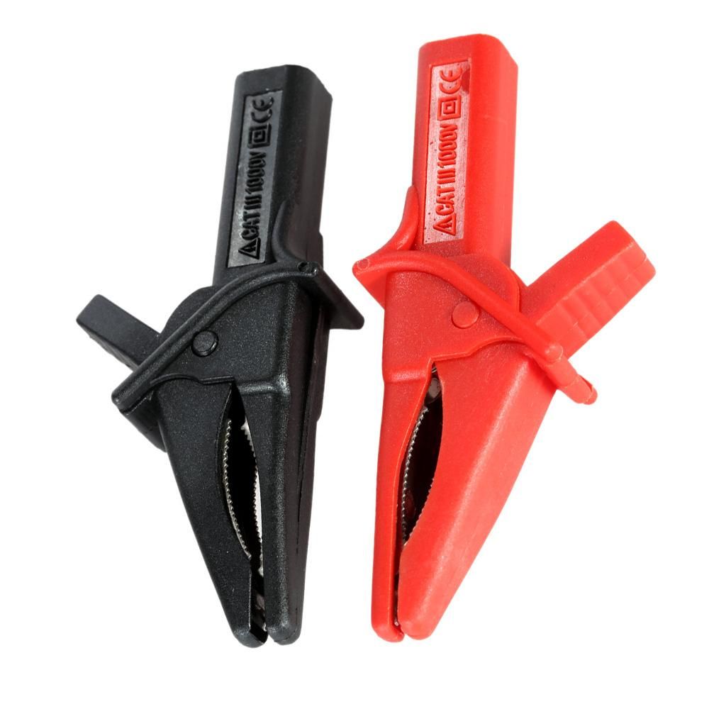 HT18A Crocodile Clip Fitting of DSO3064 2pcs Large Dolphin Gator Clips Red + Black