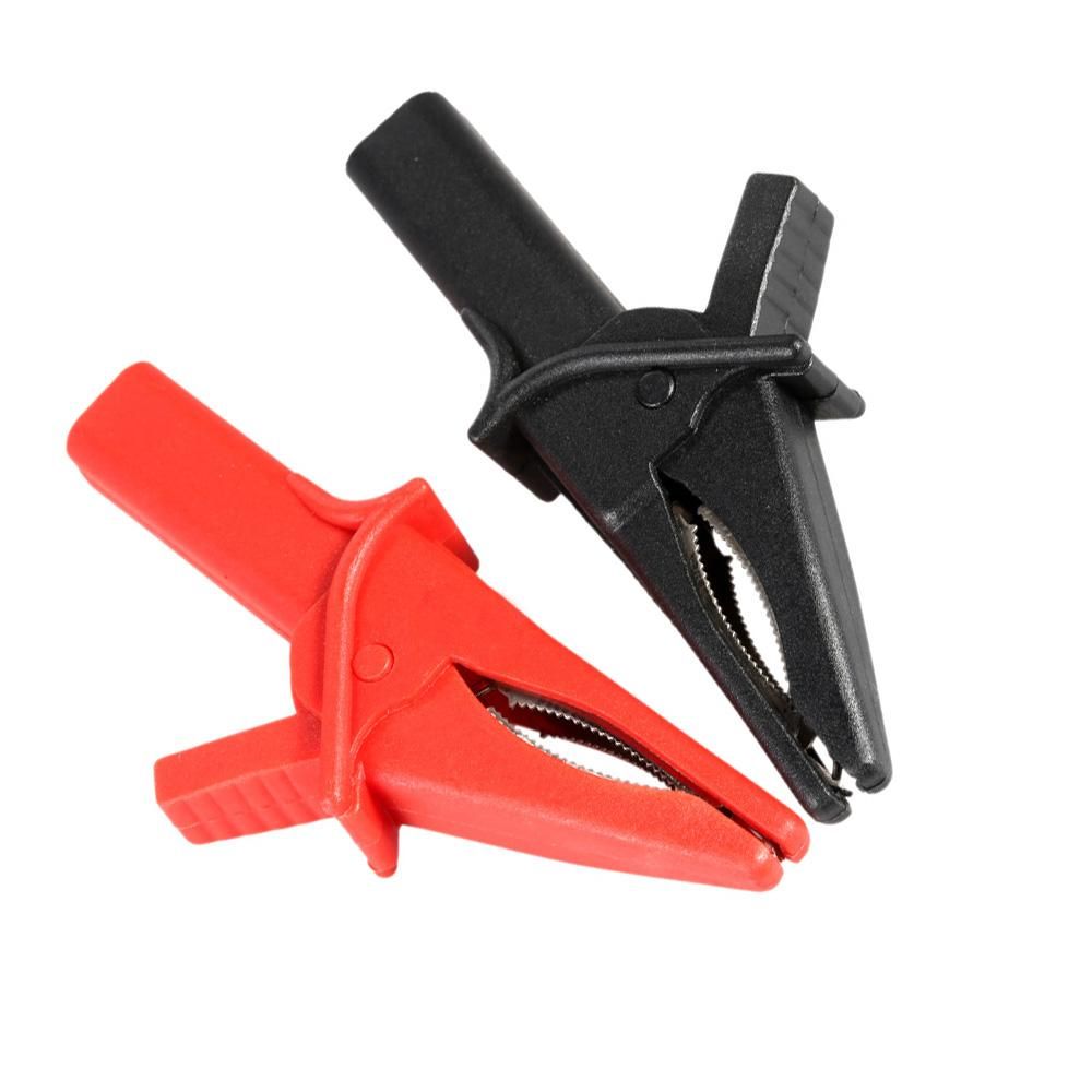 HT18A Crocodile Clip Fitting of DSO3064 2pcs Large Dolphin Gator Clips Red + Black