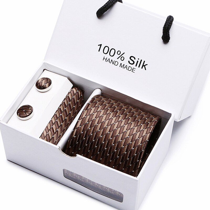 Gift Box Packing Men Brand Luxury Necktie Pocket Square