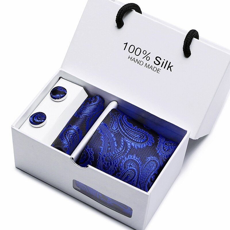 Gift Box Packing Men Brand Luxury Necktie Pocket Square
