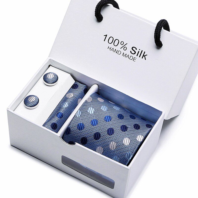 Gift Box Packing Men Brand Luxury Necktie Pocket Square