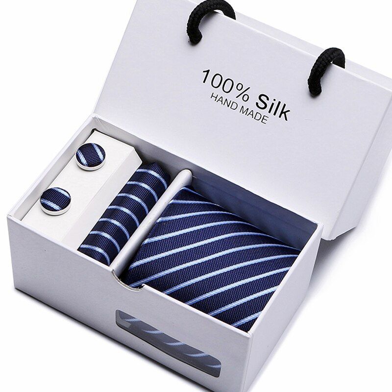 Gift Box Packing Men Brand Luxury Necktie Pocket Square