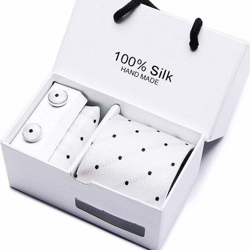 Gift Box Packing Men Brand Luxury Necktie Pocket Square