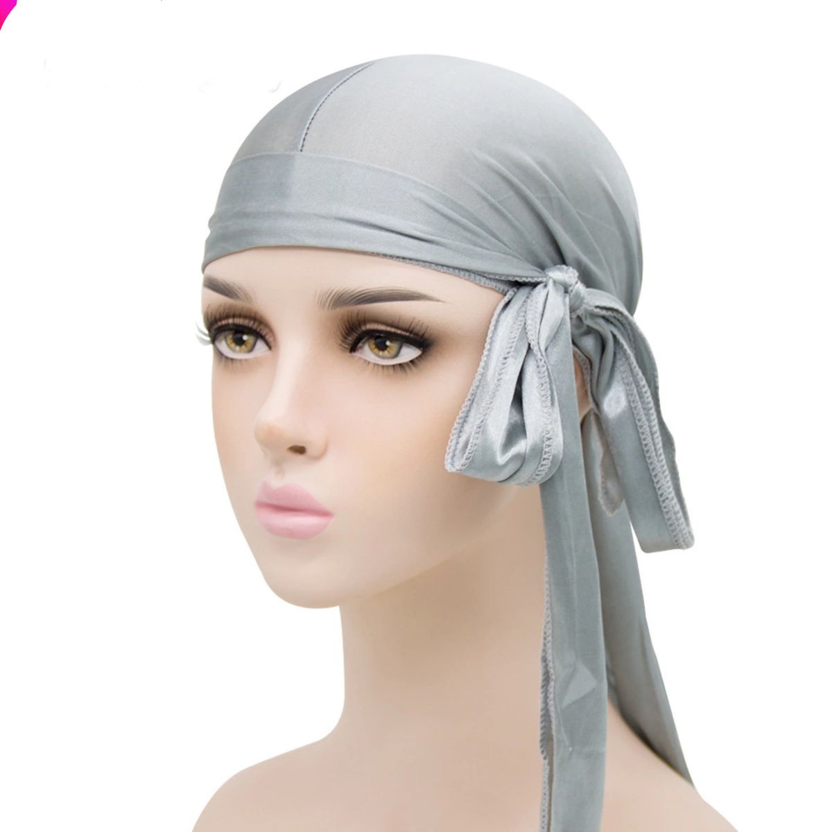 Premium Stylish Extra Long Tail  Grey Durag For Men And Woman