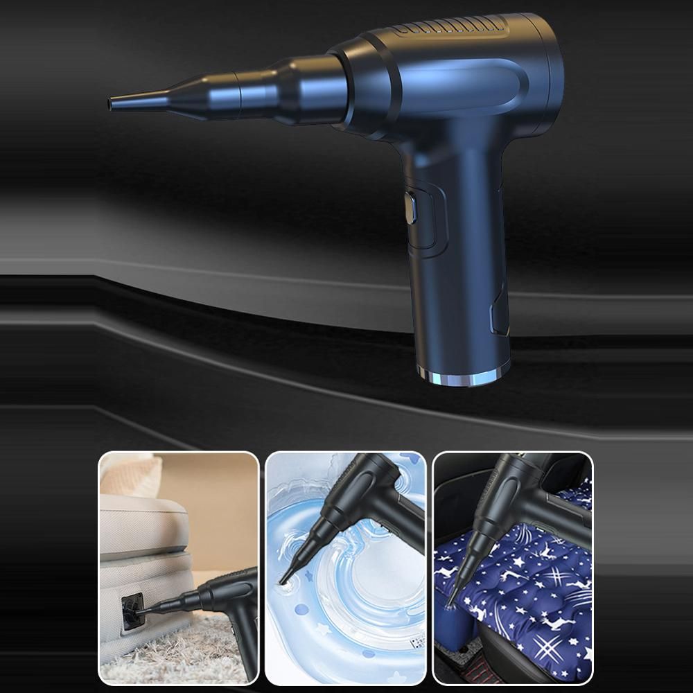 Car Cordless Vacuum Cleaner 2 in 1 Multifunctional Air Blower Handheld Dust Buster Inflator Pump Support Inflation/Suction/Blowing/Vacuum with Strong Motor for Home Office Car Cleaning