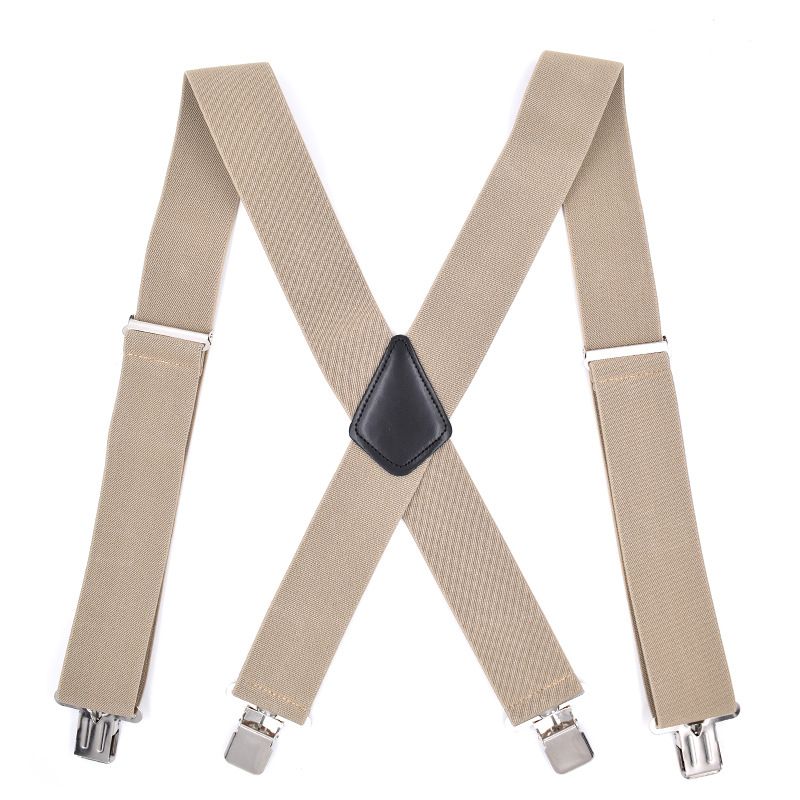 Elastic Men Suspender Widen 4 Strong Clips Trouser S Adjustable