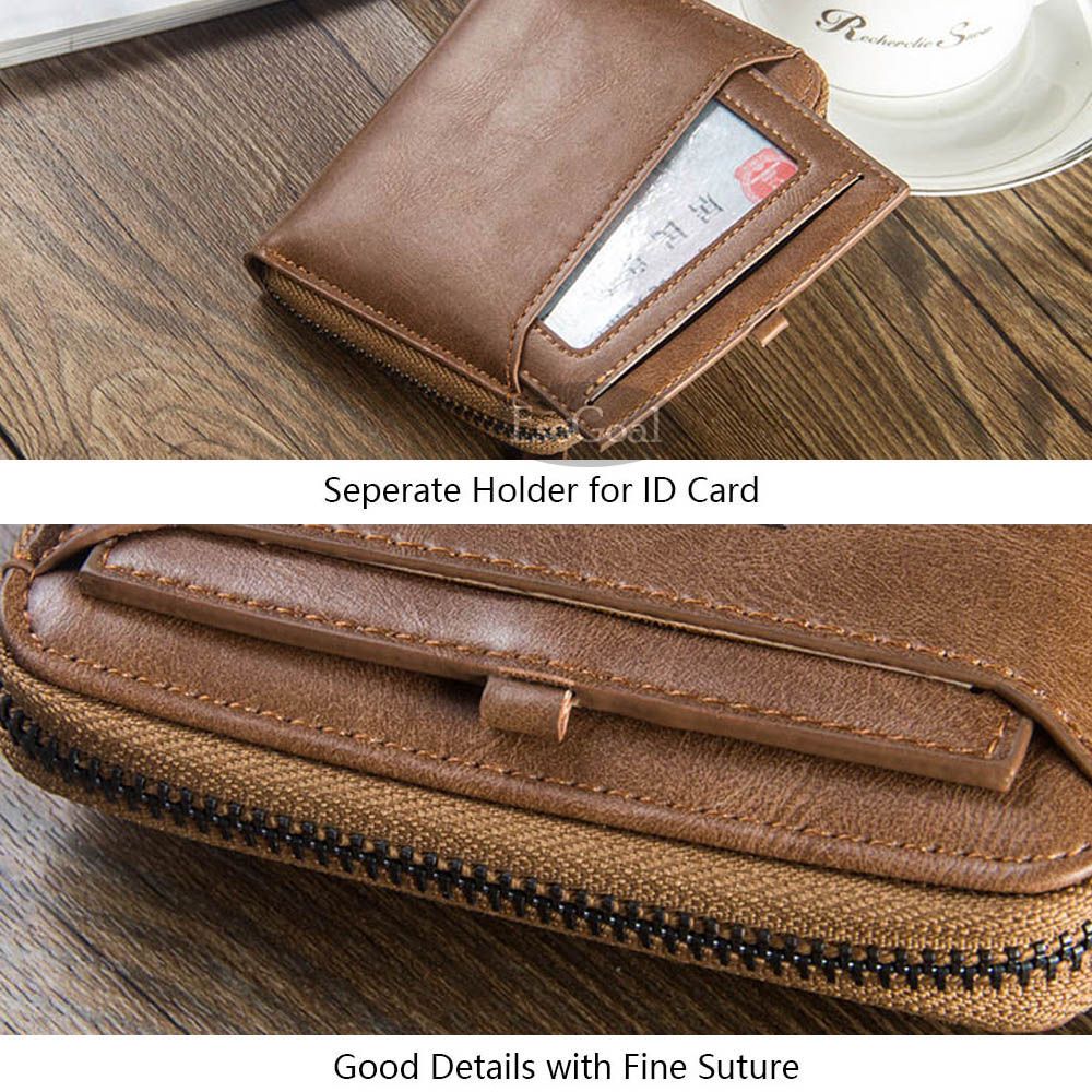 EsoGoal Retro Men's Bi-Fold Pocket Wallet PU Leather Bag