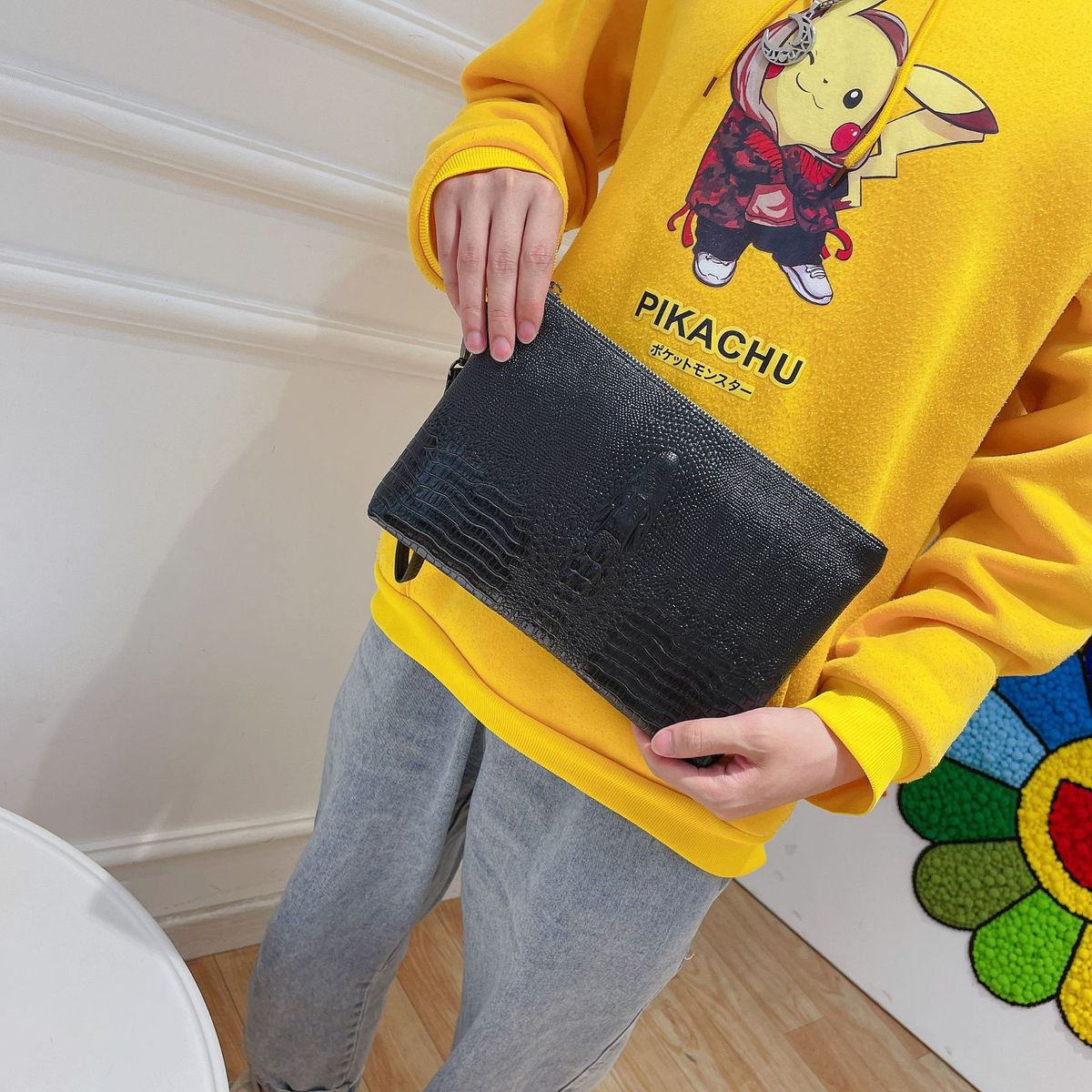 Classy Men Crocodile Body Men Envelope Bag/Big Men Wallet/Wrist Bag