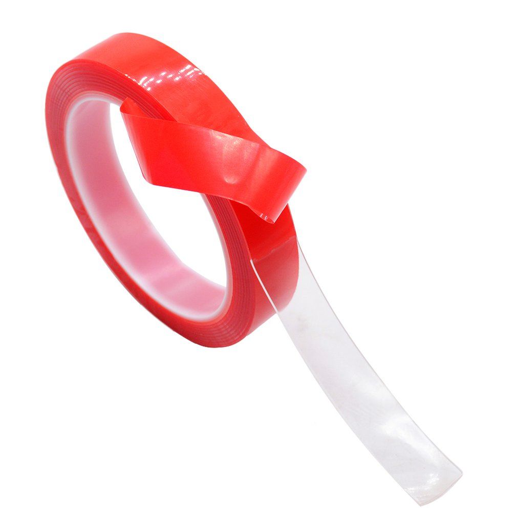 Strong High-Viscosity Car Double-Sided Adhesive Transparent Non-Mark Paste?-Red-6mm Wide And 3 Meters Long