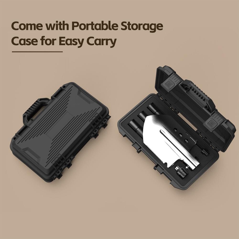 LIXADA Camping Shovel Folding Survival Shovel Multi-functional Multi-tool Outdoor Emergency Shovel