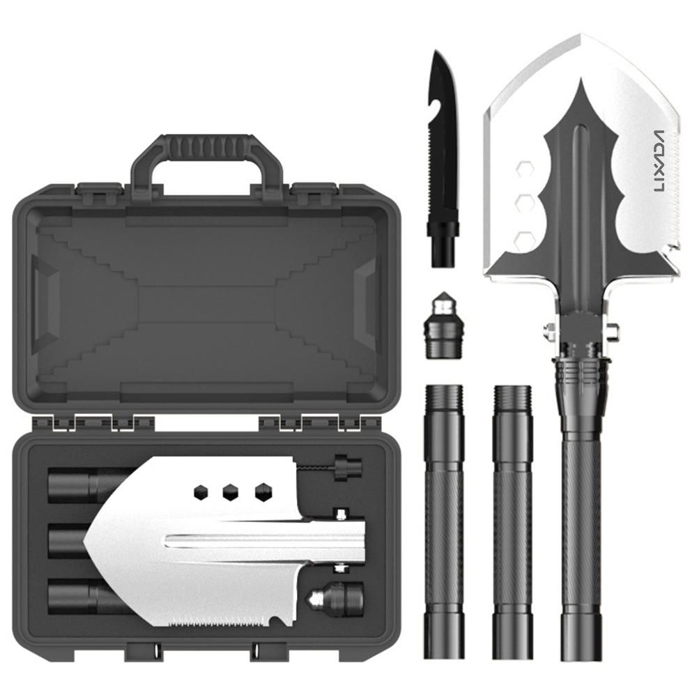 LIXADA Camping Shovel Folding Survival Shovel Multi-functional Multi-tool Outdoor Emergency Shovel