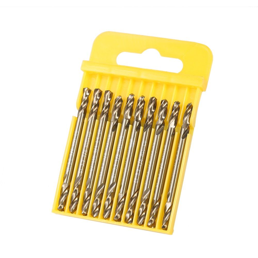 10pcs 1/8" HSS-Co Drills Double Ended Cobalt M35 Drill Bits