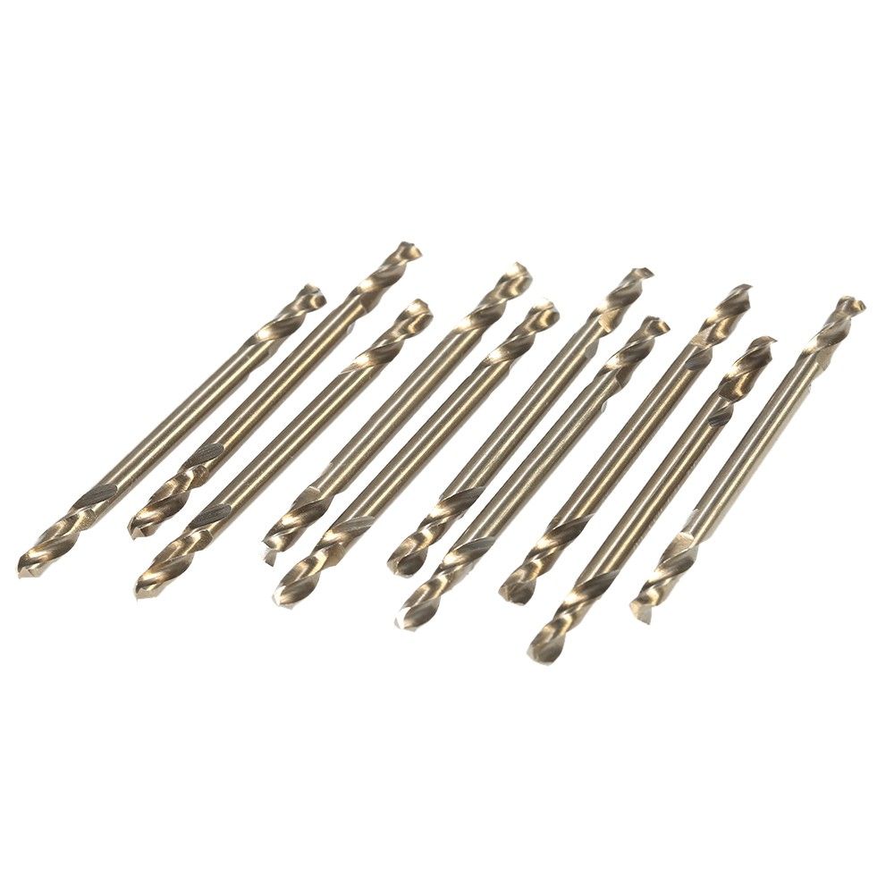 10pcs 1/8" HSS-Co Drills Double Ended Cobalt M35 Drill Bits